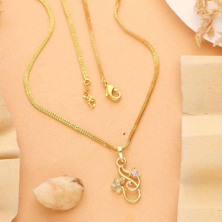 Micro gold polish chain pendant 756 Artificial jewelry manufacturers in Pune